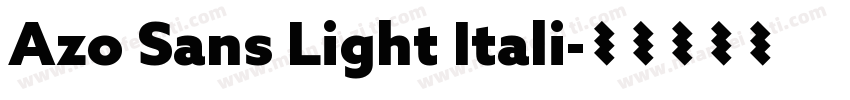 Azo Sans Light Itali字体转换